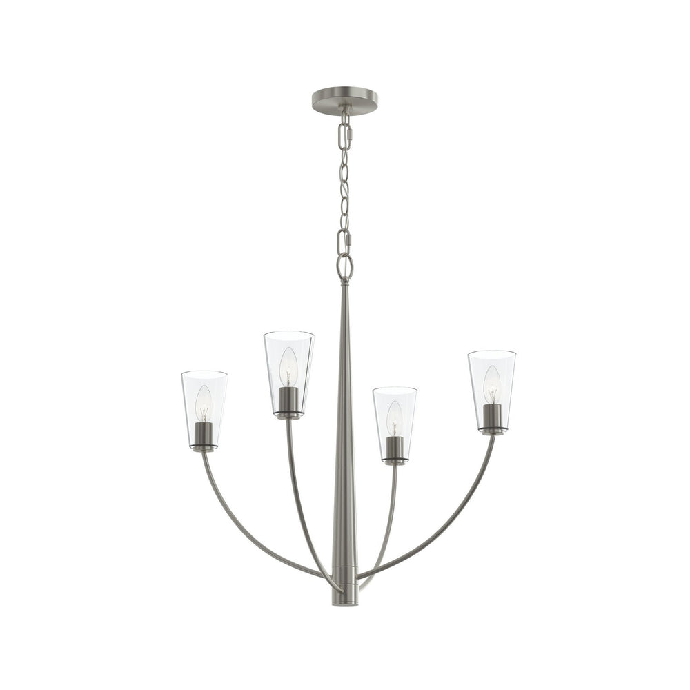 Progress Canada - Four Light Chandelier - Jheni - Brushed Nickel- Union Lighting Luminaires Decor