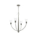 Progress Canada - Four Light Chandelier - Jheni - Brushed Nickel- Union Lighting Luminaires Decor