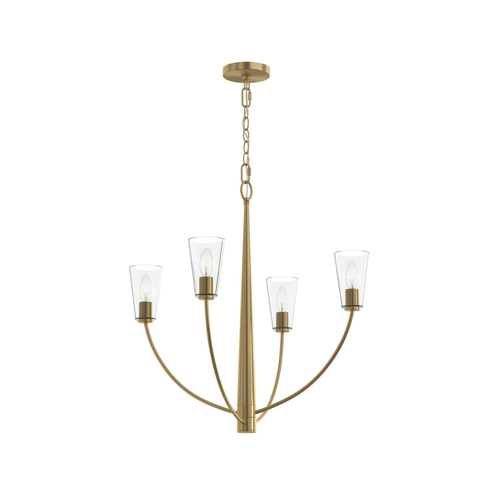 Progress Canada - Four Light Chandelier - Jheni - Brushed Gold- Union Lighting Luminaires Decor