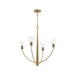 Progress Canada - Four Light Chandelier - Jheni - Brushed Gold- Union Lighting Luminaires Decor