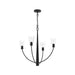 Progress Canada - Four Light Chandelier - Jheni - Matte Black- Union Lighting Luminaires Decor