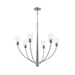 Progress Canada - Six Light Chandelier - Jheni - Brushed Nickel- Union Lighting Luminaires Decor