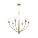 Progress Canada - Six Light Chandelier - Jheni - Brushed Gold- Union Lighting Luminaires Decor