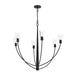 Progress Canada - Six Light Chandelier - Jheni - Matte Black- Union Lighting Luminaires Decor
