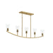 Progress Canada - Five Light Linear Chandelier - Jheni - Brushed Gold- Union Lighting Luminaires Decor