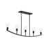 Progress Canada - Five Light Linear Chandelier - Jheni - Matte Black- Union Lighting Luminaires Decor