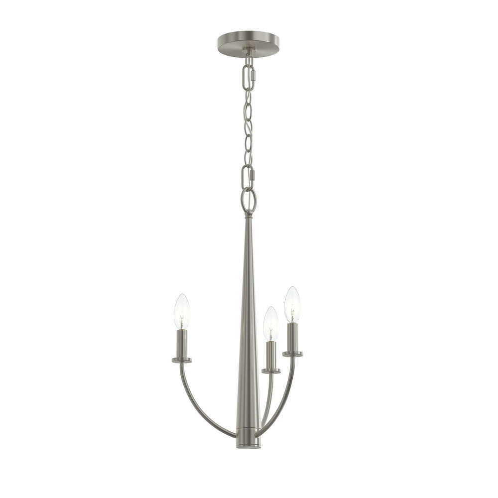 Progress Canada - Three Light Chandelier - Jheni - Brushed Nickel- Union Lighting Luminaires Decor