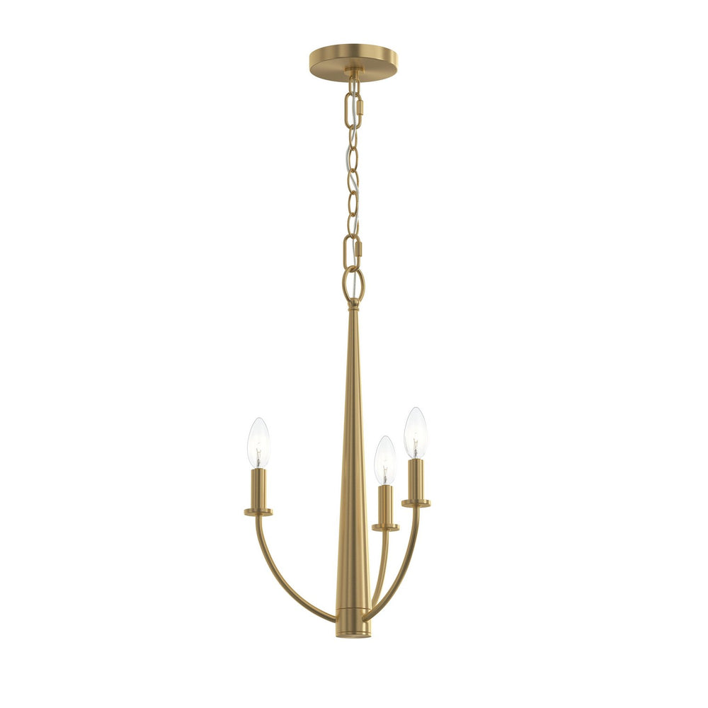 Progress Canada - Three Light Chandelier - Jheni - Brushed Gold- Union Lighting Luminaires Decor