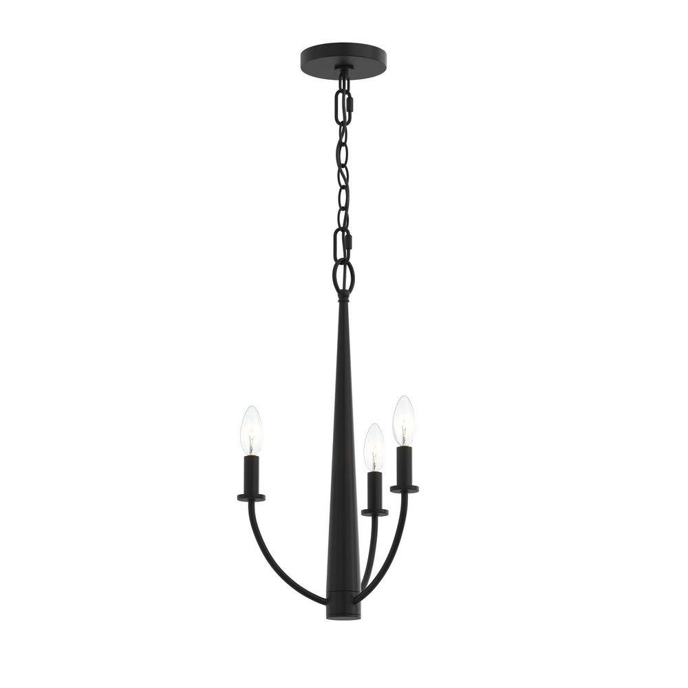 Progress Canada - Three Light Chandelier - Jheni - Matte Black- Union Lighting Luminaires Decor