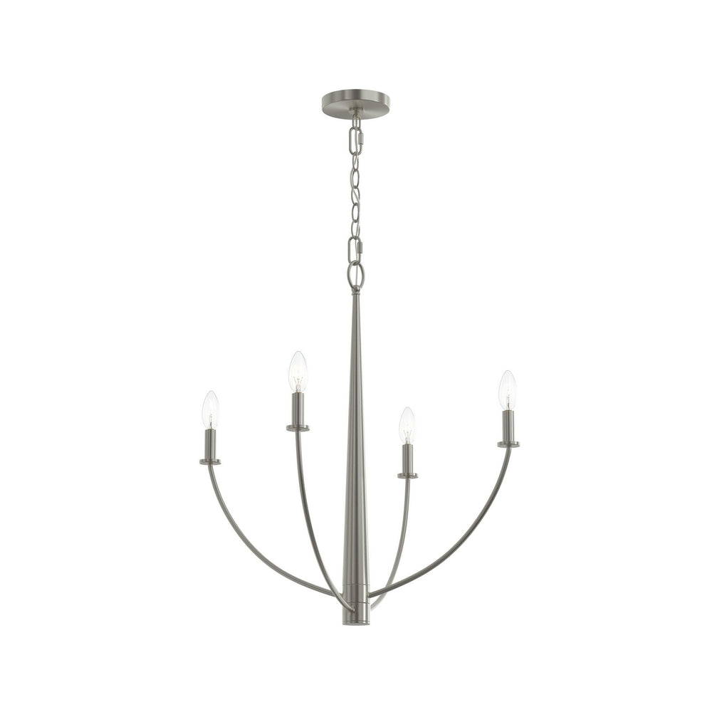 Progress Canada - Four Light Chandelier - Jheni - Brushed Nickel- Union Lighting Luminaires Decor