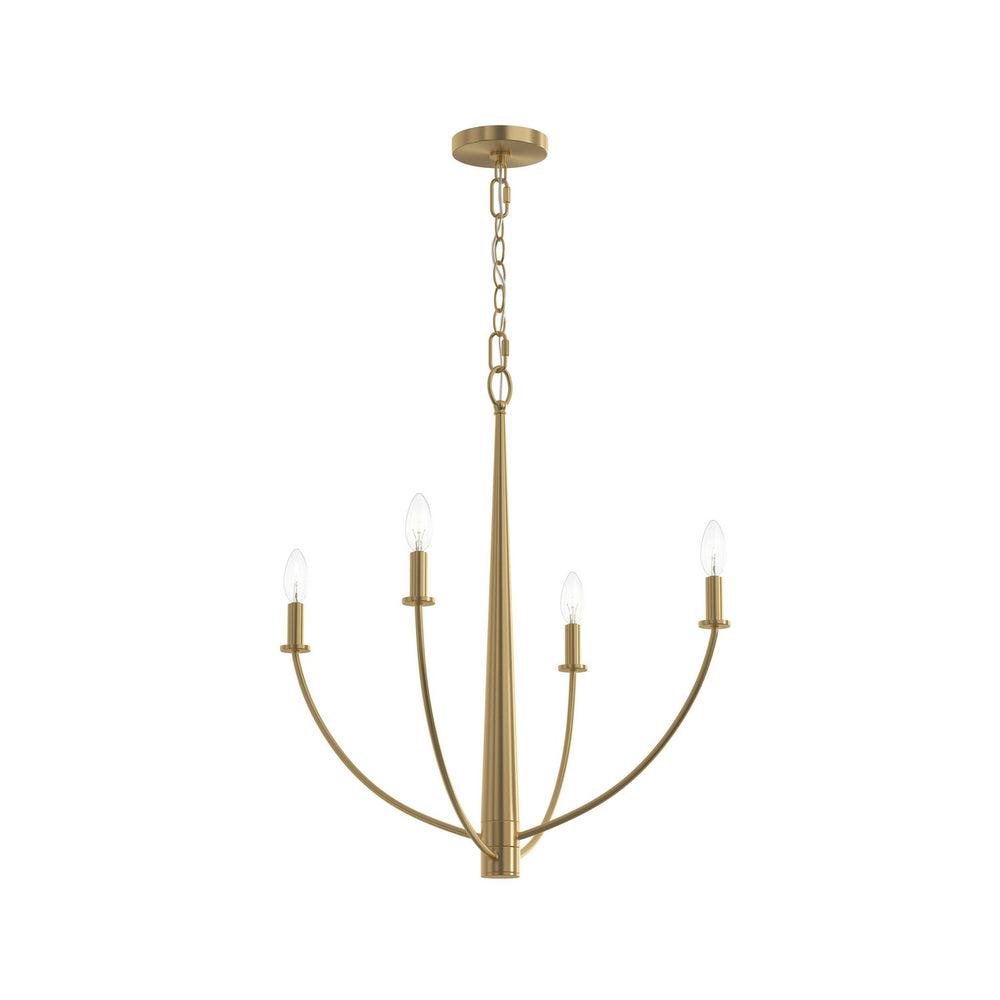 Progress Canada - Four Light Chandelier - Jheni - Brushed Gold- Union Lighting Luminaires Decor