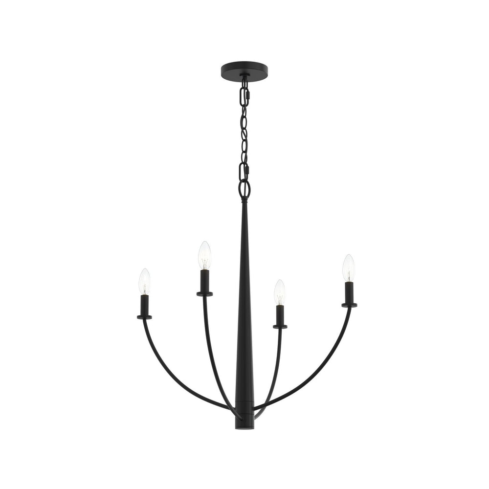 Progress Canada - Four Light Chandelier - Jheni - Matte Black- Union Lighting Luminaires Decor