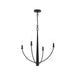 Progress Canada - Four Light Chandelier - Jheni - Matte Black- Union Lighting Luminaires Decor