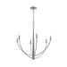 Progress Canada - Six Light Chandelier - Jheni - Brushed Nickel- Union Lighting Luminaires Decor