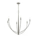 Progress Canada - Six Light Chandelier - Jheni - Brushed Nickel- Union Lighting Luminaires Decor