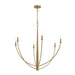 Progress Canada - Six Light Chandelier - Jheni - Brushed Gold- Union Lighting Luminaires Decor