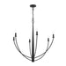 Progress Canada - Six Light Chandelier - Jheni - Matte Black- Union Lighting Luminaires Decor