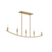 Progress Canada - Five Light Linear Chandelier - Jheni - Brushed Gold- Union Lighting Luminaires Decor