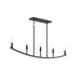 Progress Canada - Five Light Linear Chandelier - Jheni - Matte Black- Union Lighting Luminaires Decor