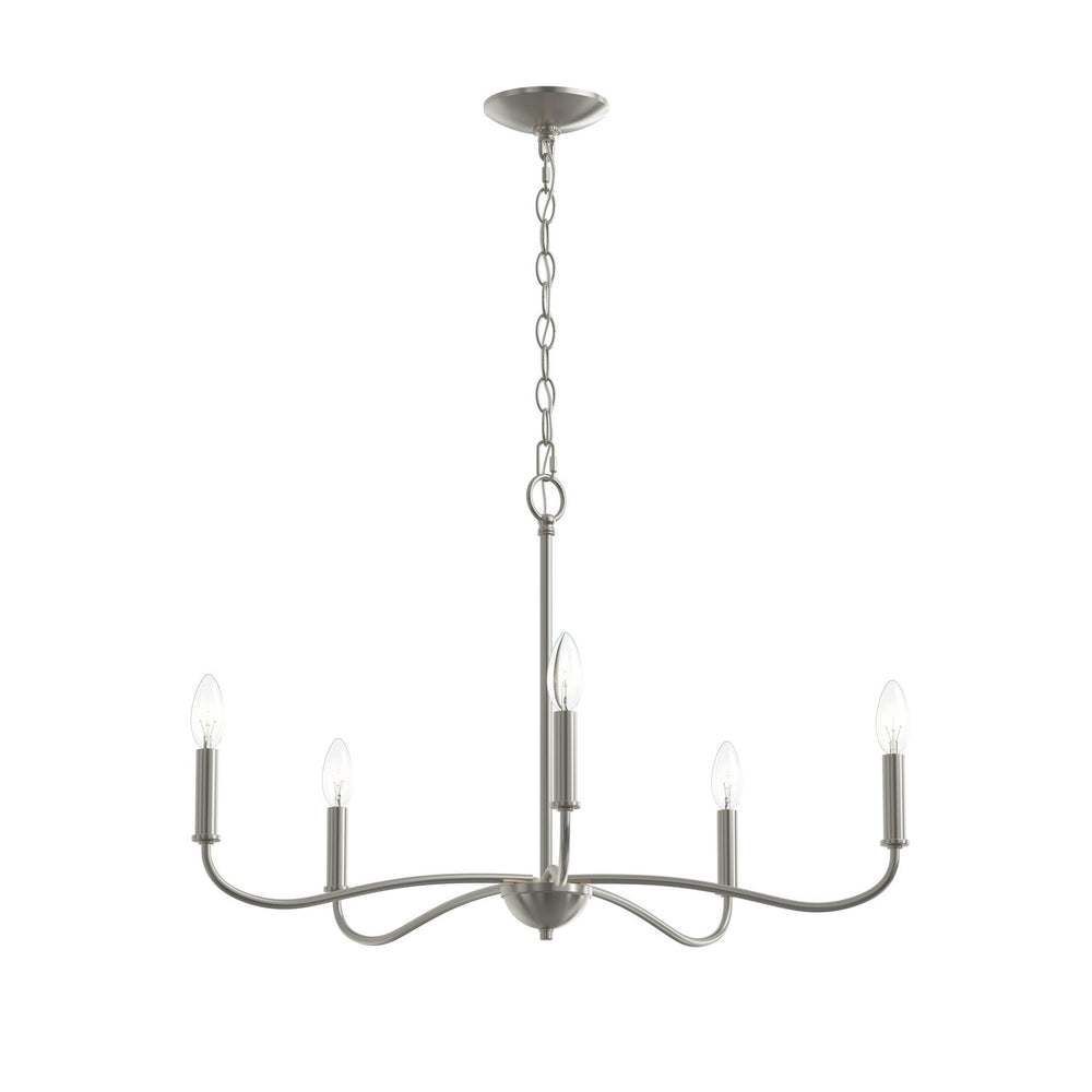 Progress Canada - Five Light Chandelier - Ilia - Brushed Nickel- Union Lighting Luminaires Decor