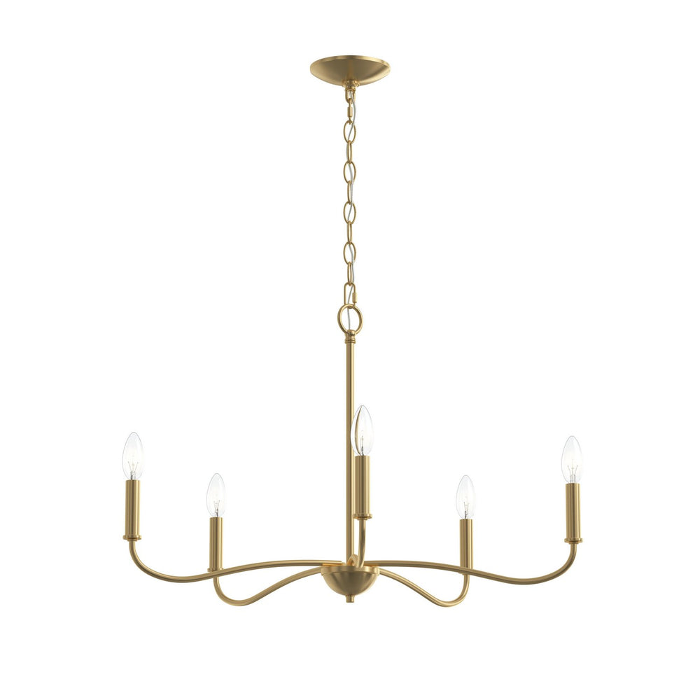 Progress Canada - Five Light Chandelier - Ilia - Brushed Gold- Union Lighting Luminaires Decor