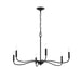 Progress Canada - Six Light Chandelier - Ilia - Matte Black- Union Lighting Luminaires Decor