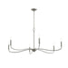 Progress Canada - Six Light Chandelier - Ilia - Brushed Nickel- Union Lighting Luminaires Decor