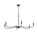 Progress Canada - Six Light Chandelier - Ilia - Matte Black- Union Lighting Luminaires Decor