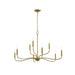 Progress Canada - Nine Light Chandelier - Ilia - Brushed Gold- Union Lighting Luminaires Decor