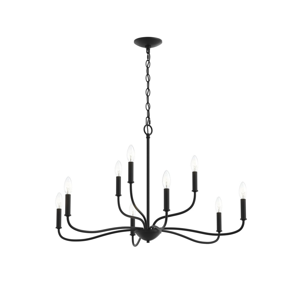Progress Canada - Nine Light Chandelier - Ilia - Matte Black- Union Lighting Luminaires Decor