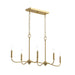 Progress Canada - Six Light Linear Chandelier - Ilia - Brushed Gold- Union Lighting Luminaires Decor