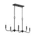 Progress Canada - Six Light Linear Chandelier - Ilia - Matte Black- Union Lighting Luminaires Decor