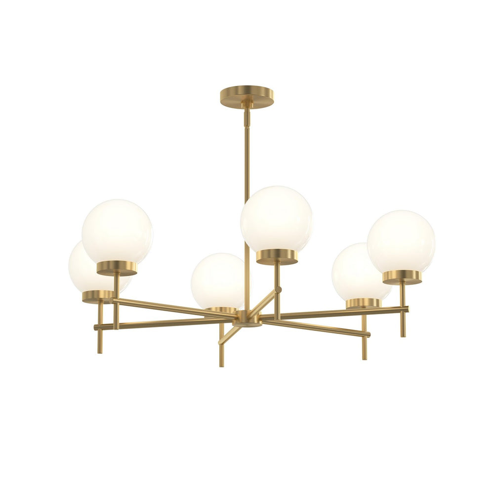 Progress Canada - Six Light Chandelier - Rigsby - Brushed Gold- Union Lighting Luminaires Decor