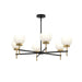 Progress Canada - Six Light Chandelier - Rigsby - Matte Black and Brushed Gold- Union Lighting Luminaires Decor