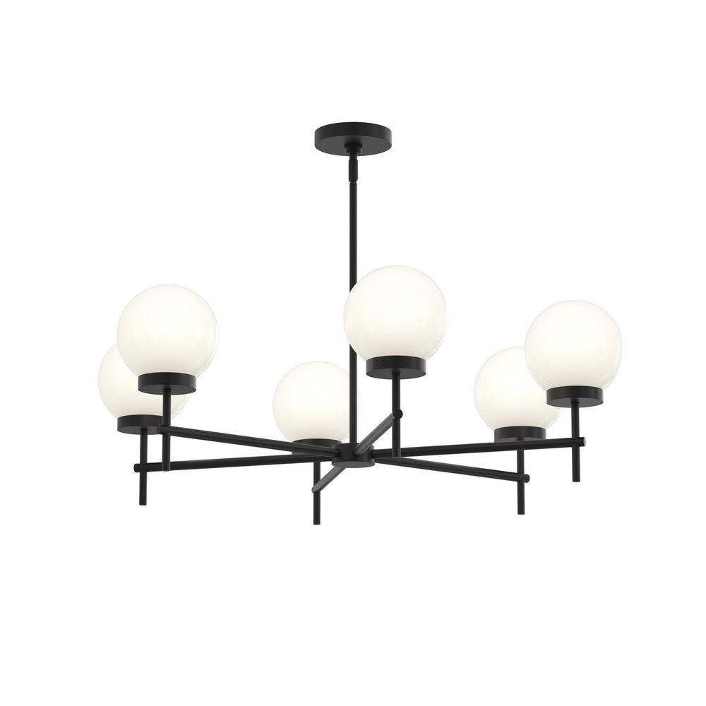 Progress Canada - Six Light Chandelier - Rigsby - Matte Black- Union Lighting Luminaires Decor