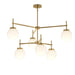 Progress Canada - Six Light Chandelier - Rigsby - Brushed Gold- Union Lighting Luminaires Decor