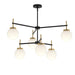 Progress Canada - Six Light Chandelier - Rigsby - Matte Black and Brushed Gold- Union Lighting Luminaires Decor