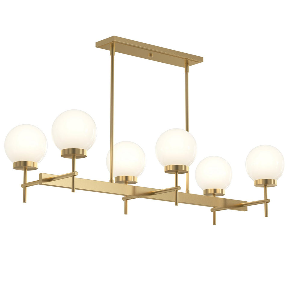 Progress Canada - Six Light Linear Chandelier - Rigsby - Brushed Gold- Union Lighting Luminaires Decor