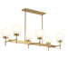 Progress Canada - Six Light Linear Chandelier - Rigsby - Brushed Gold- Union Lighting Luminaires Decor
