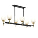 Progress Canada - Six Light Linear Chandelier - Rigsby - Matte Black and Brushed Gold- Union Lighting Luminaires Decor