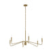 Progress Canada - Six Light Chandelier - Pilar - Brushed Gold- Union Lighting Luminaires Decor