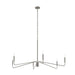 Progress Canada - Six Light Chandelier - Pilar - Brushed Nickel- Union Lighting Luminaires Decor