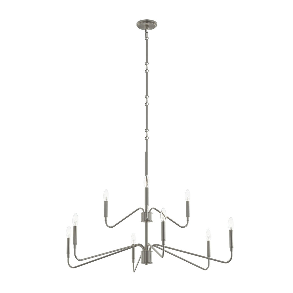 Progress Canada - Nine Light Chandelier - Pilar - Brushed Nickel- Union Lighting Luminaires Decor