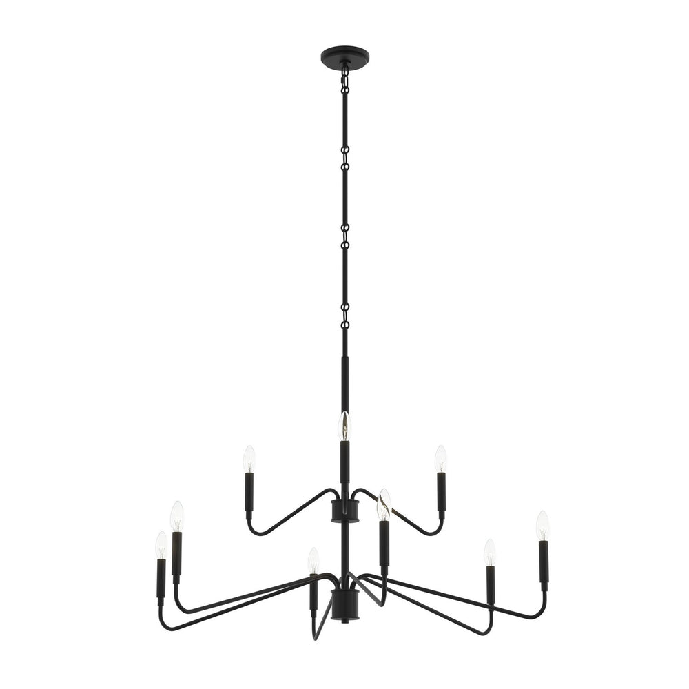 Progress Canada - Nine Light Chandelier - Pilar - Matte Black- Union Lighting Luminaires Decor
