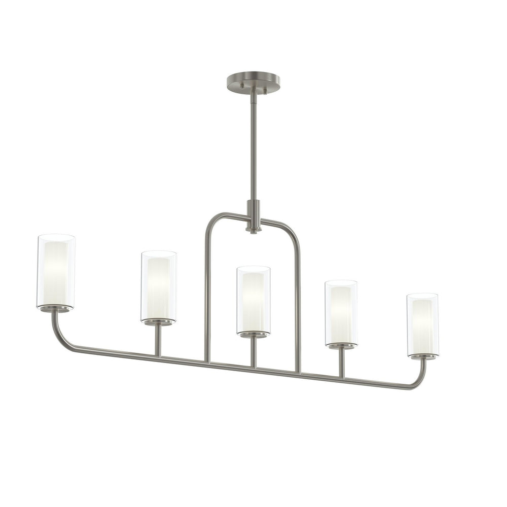 Progress Canada - Five Light Linear Chandelier - Mack - Brushed Nickel- Union Lighting Luminaires Decor