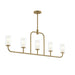 Progress Canada - Five Light Linear Chandelier - Mack - Brushed Gold- Union Lighting Luminaires Decor