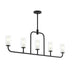 Progress Canada - Five Light Linear Chandelier - Mack - Matte Black- Union Lighting Luminaires Decor
