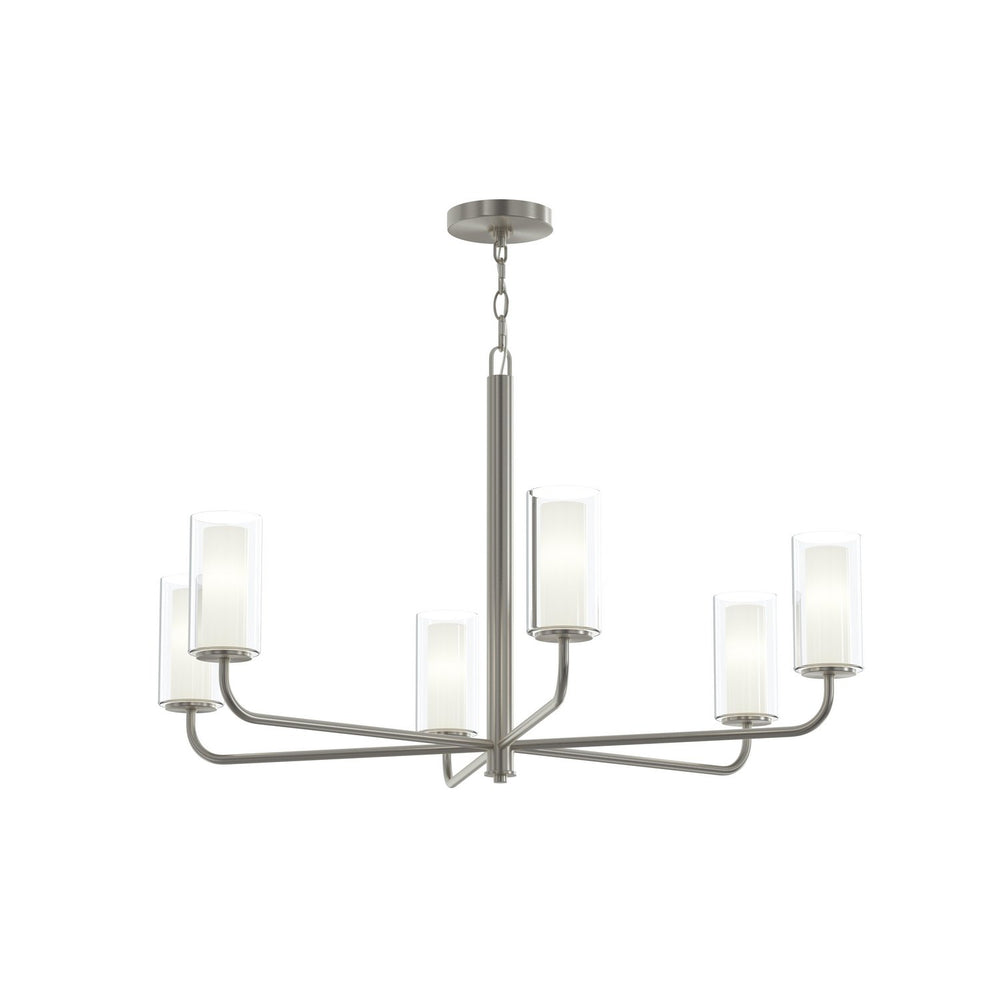 Progress Canada - Six Light Chandelier - Mack - Brushed Nickel- Union Lighting Luminaires Decor