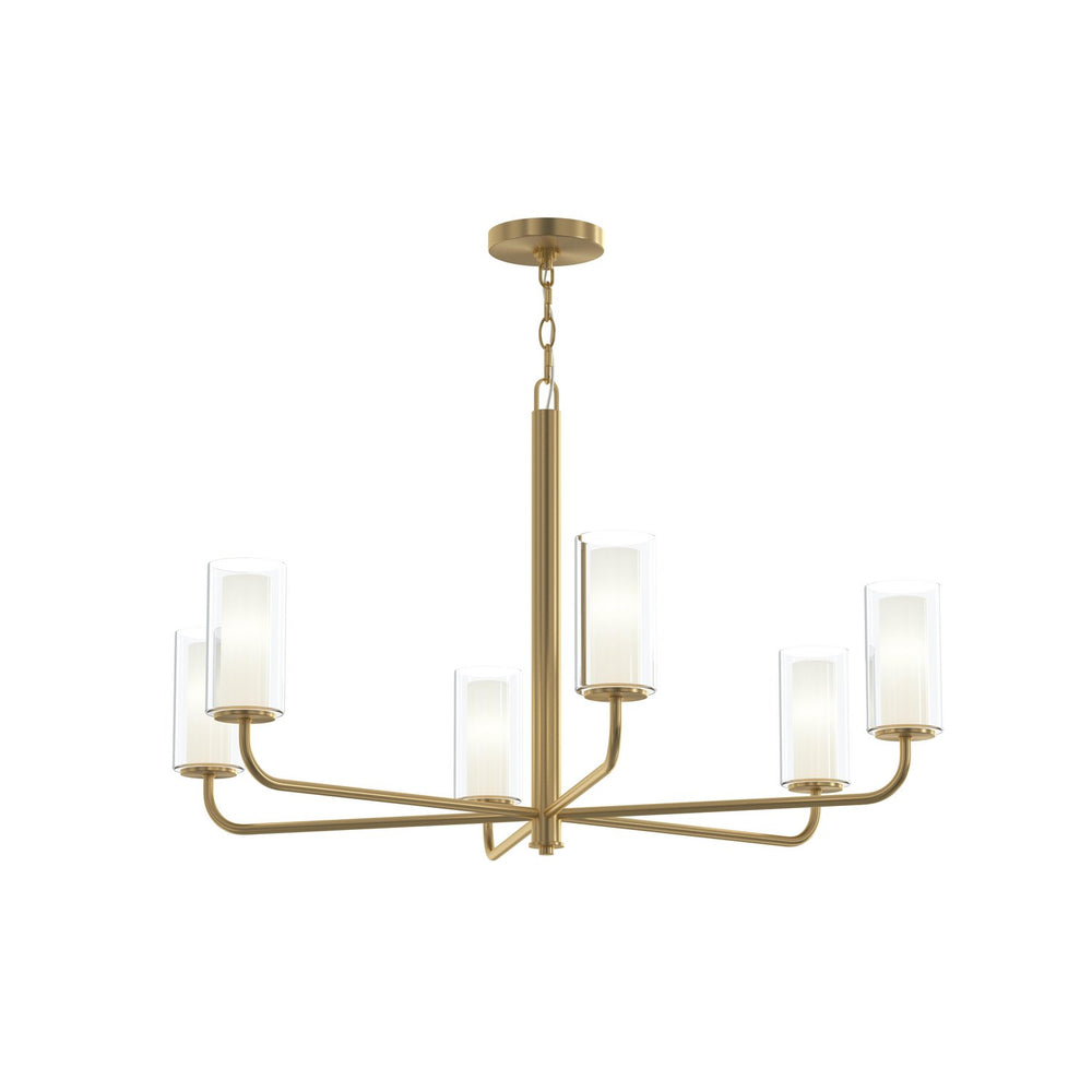 Progress Canada - Six Light Chandelier - Mack - Brushed Gold- Union Lighting Luminaires Decor