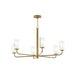 Progress Canada - Six Light Chandelier - Mack - Brushed Gold- Union Lighting Luminaires Decor